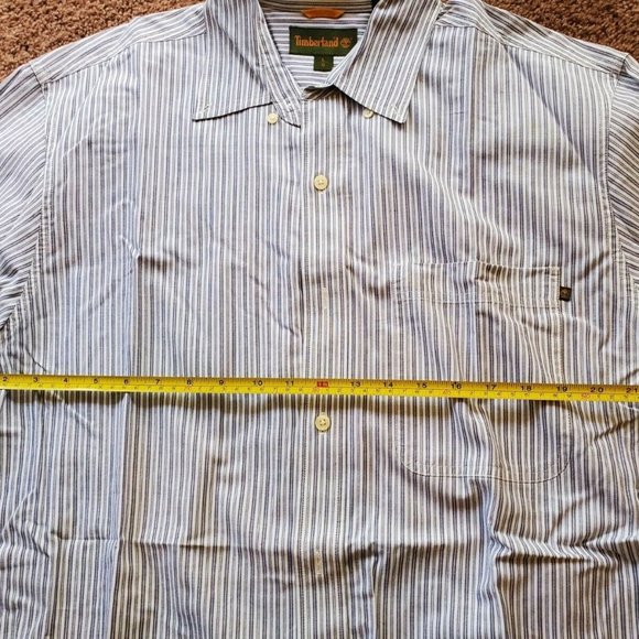 Timberland Mens Long Sleeve Button Down Dress Stripe Shirt Size L Large - Picture 2 of 12